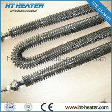 Elemento calefactor tubular con aletas